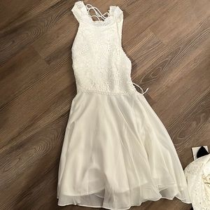 Never worn two sisters white dress with tie up back